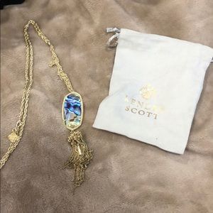Kendra Scott Rayne Gold Pendant in Abalone Shell